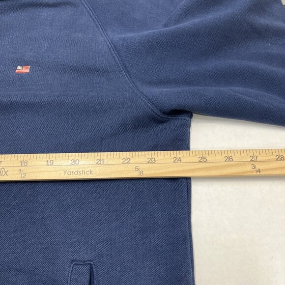 Polo Jeans Company Jacket Mens L Navy Blue Flag Embroidered Full Zip Preppy - Picture 5 of 9